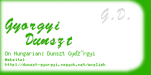 gyorgyi dunszt business card